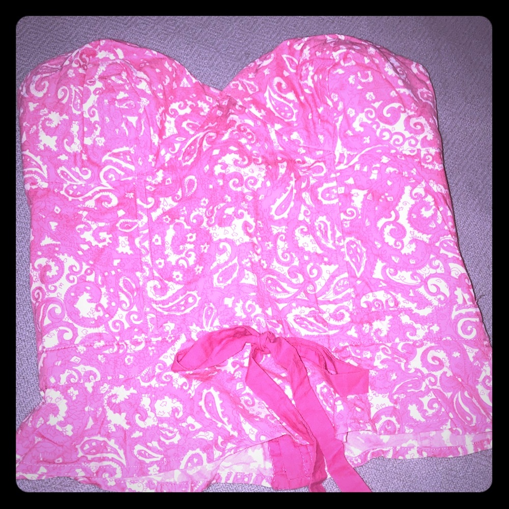 Plenty pink bustier top